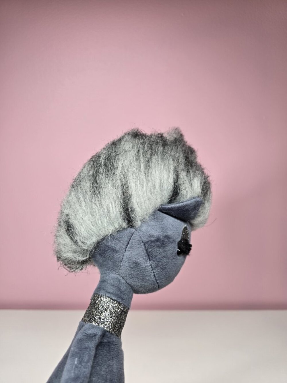 Jellycat Swellegant Kitty Cat Elegant Fancy Fluffy Glitter Plush 14"-Matted Hair - Picture 9 of 16